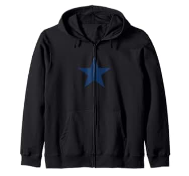Amazon.com: Navy Blue Color Star on Multiple Colors Zip